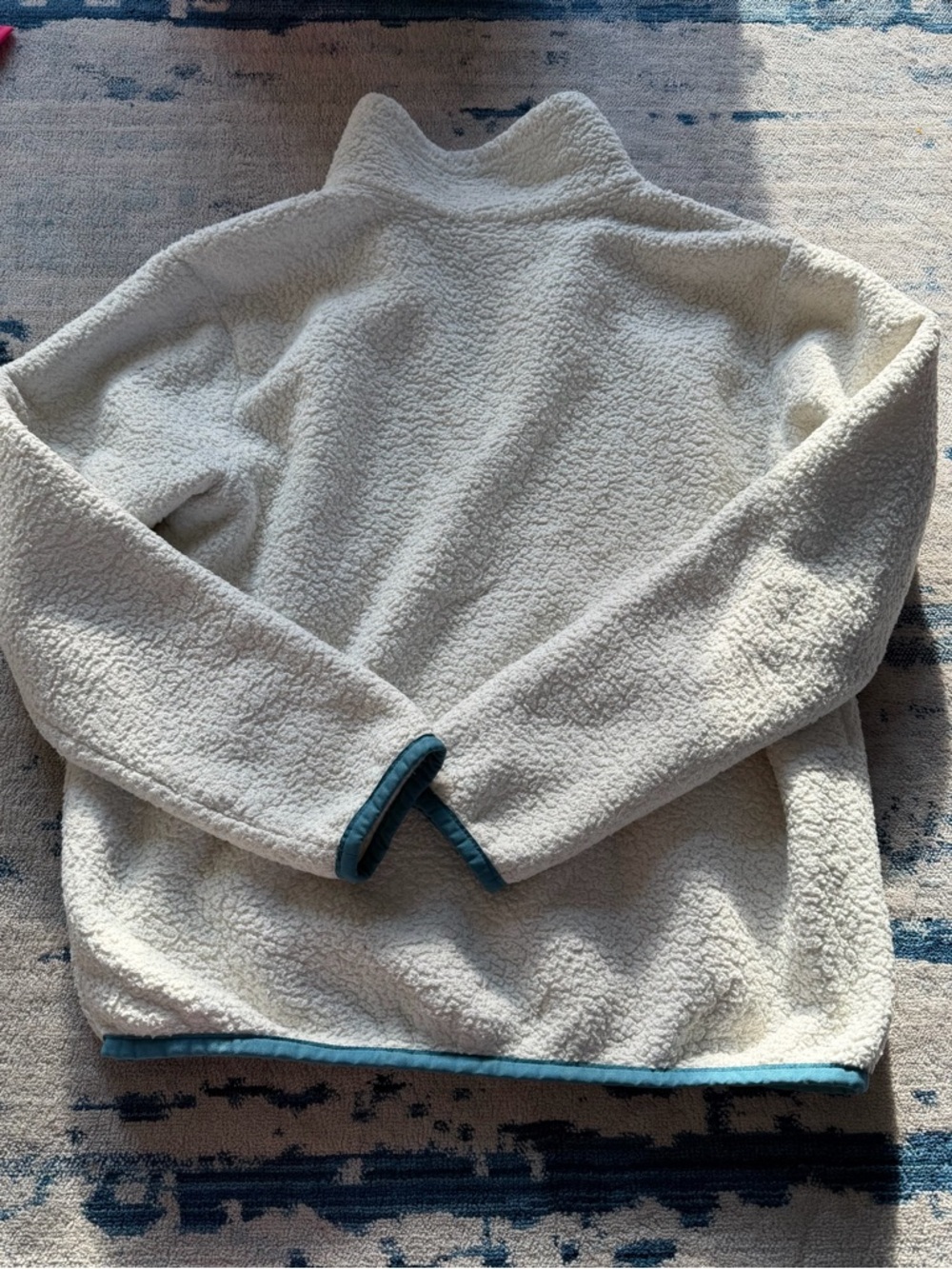 Patagonia Women’s Los Gatos 1/4 Zip Fleece Small Wool White - Picture 5 of 6